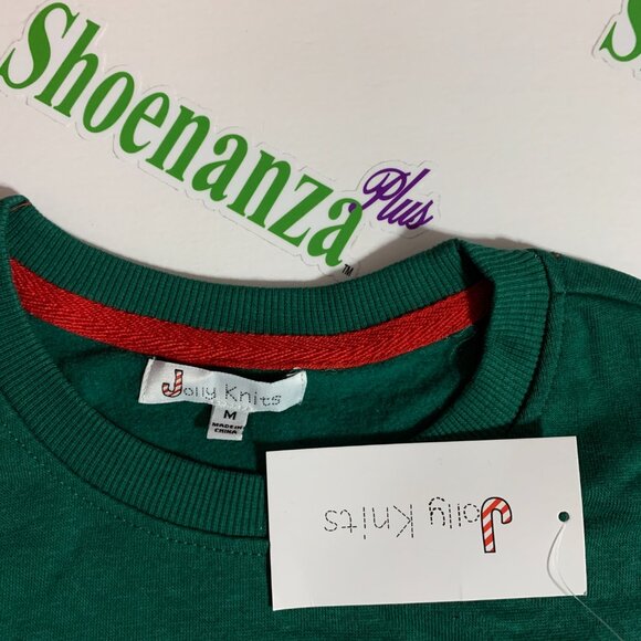 Ugly Christmas Sweatshirt Jolly Knits Full Of Holiday Spirits Santa Drink Men M - Picture 4 of 4